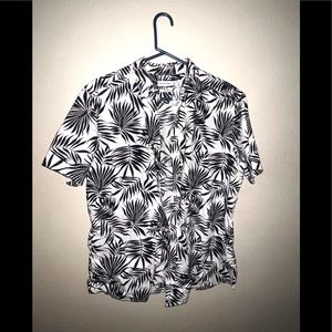 Printed Short Sleeve Button Down